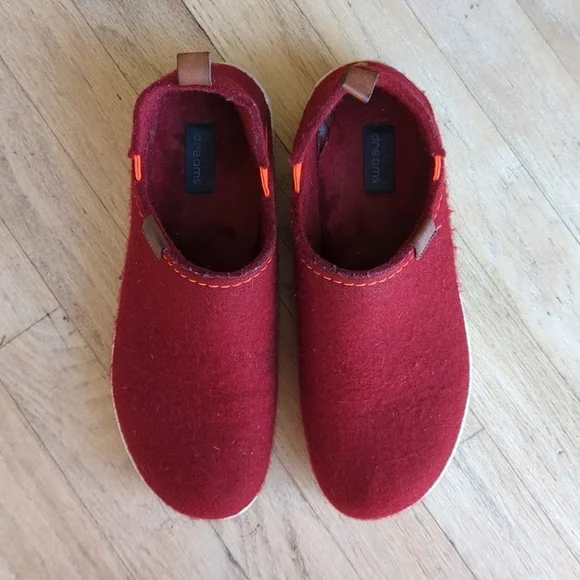 Samuel Hubbard Red Wool 🦙 Clog / Shoes Women's Size 9 Made In Portugal - Picture 2 of 9